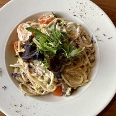 Koorene seene- spinati pasta
